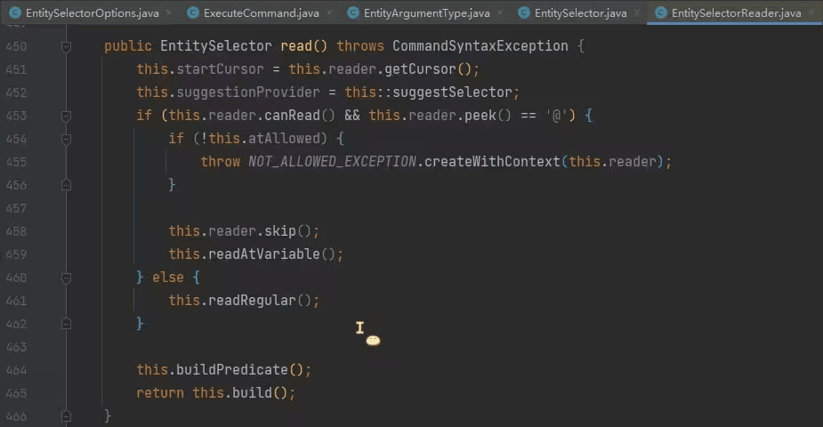 EntitySelectorReader#read