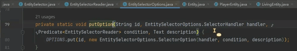 EntitySelectorOptions#putOption